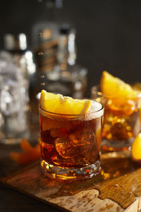 Close-up of drink on table