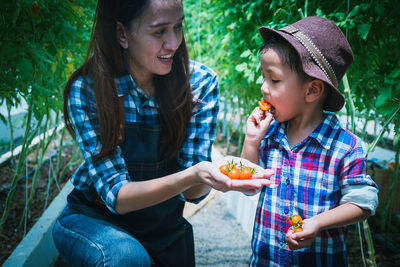 Portrait of a girl eating food