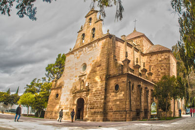 Facade of church against sky