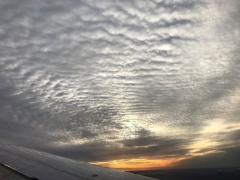 Scenic view of sea against dramatic sky