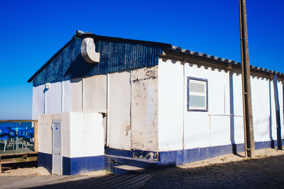 Buildings against blue sky