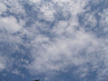 Low angle view of cloudy sky