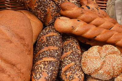 Close-up of bread in store