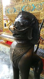 Close-up of carving on wall