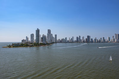 Buildings in city at waterfront