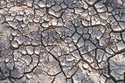 Full frame shot of cracked land