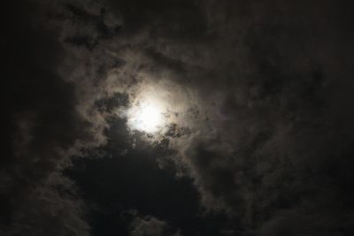 Low angle view of moon in sky