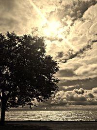 Scenic view of landscape against cloudy sky