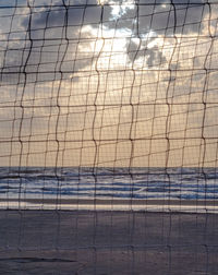 Full frame shot of sea shore against sky