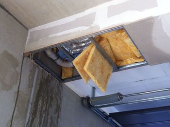 High angle view of food on table