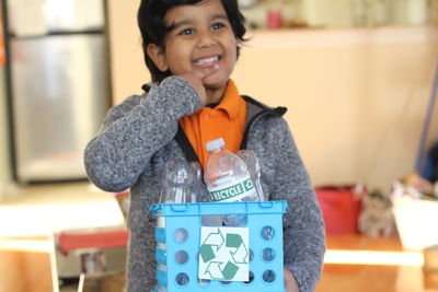 Portrait of boy smiling