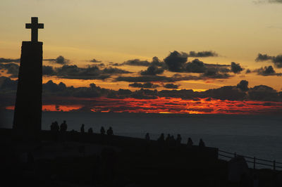 Scenic view of sea during sunset