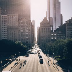 City street with buildings in background