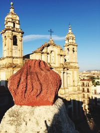 View of church against blue sky