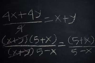 Close-up of text on black background