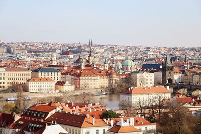 High angle view of cityscape