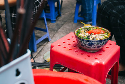 Close-up of food on table