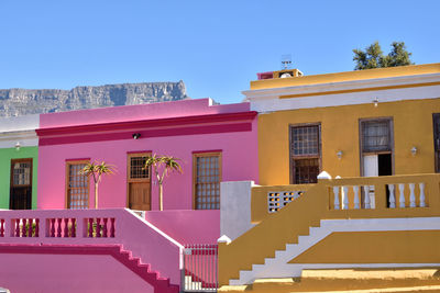 Houses against clear sky