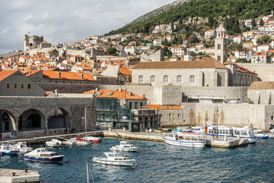 Aerial view of buildings in city