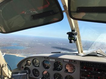Aerial view of airplane