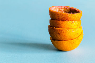 Close-up of orange fruit on table