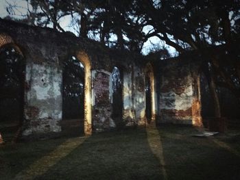 Built structure with trees in background