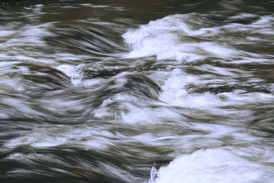 High angle view of flowing water