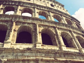 Low angle view of coliseum