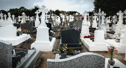 Panoramic view of cemetery