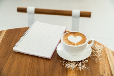 Close-up of coffee on table