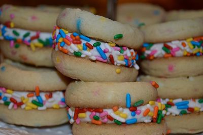 Close-up of cookies on table