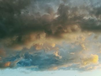 Low angle view of storm clouds in sky