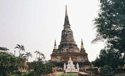 Statue of temple against clear sky