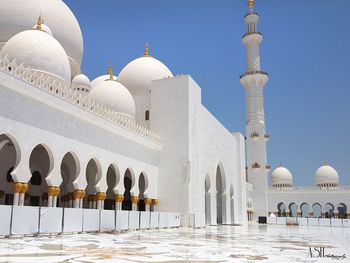 View of mosque against clear sky