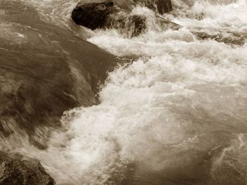 Scenic view of waterfall