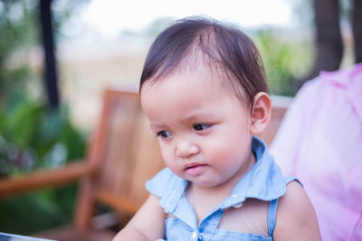 Portrait of cute baby girl