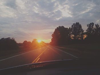 Road passing through landscape