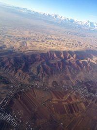 Aerial view of dramatic landscape