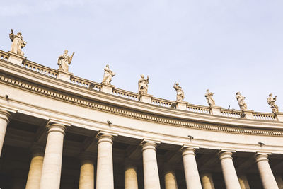 Low angle view of historical building against sky