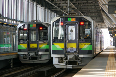 H100 local trains at the asahikawa station