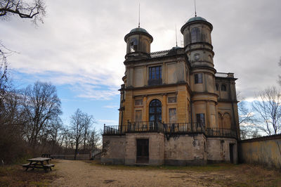 Low angle view of historic building against sky