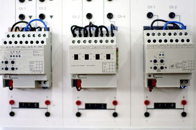 Full frame shot of electrical panel