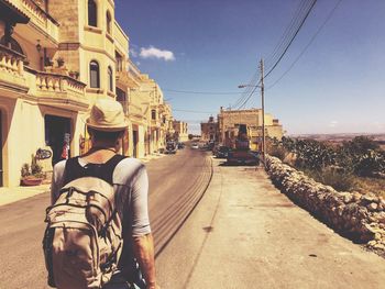 People walking on road