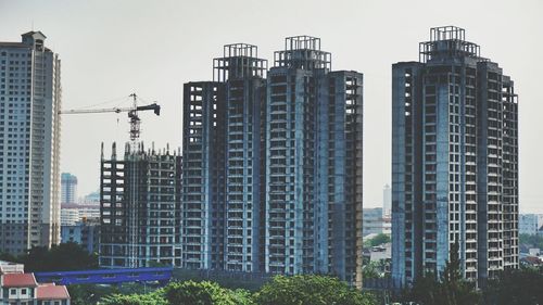 Buildings against sky in city