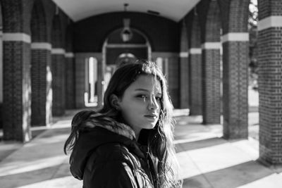 Portrait of young woman