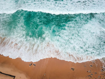 High angle view of beach