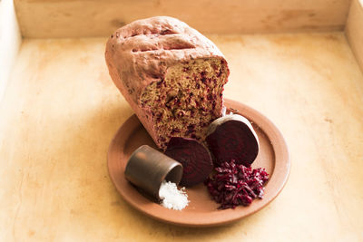 Close-up of bread on table