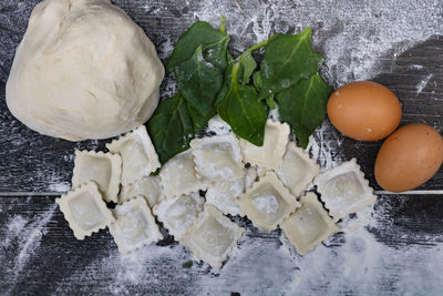 Close-up of food on table