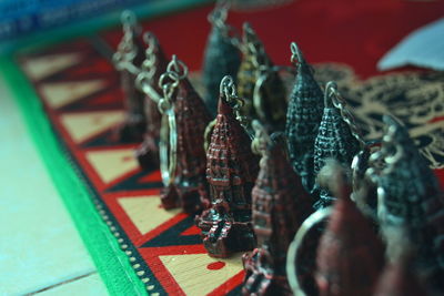 High angle view of snails for sale in market