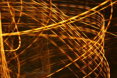 Close-up of light painting at night